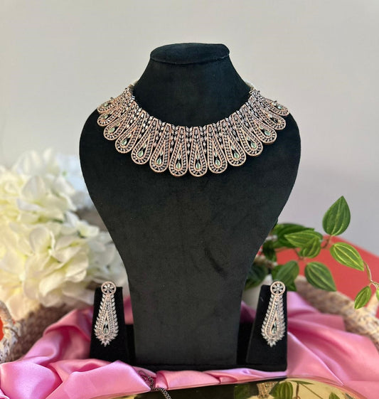 Gorgeous Bridal American Diamond Choker Set