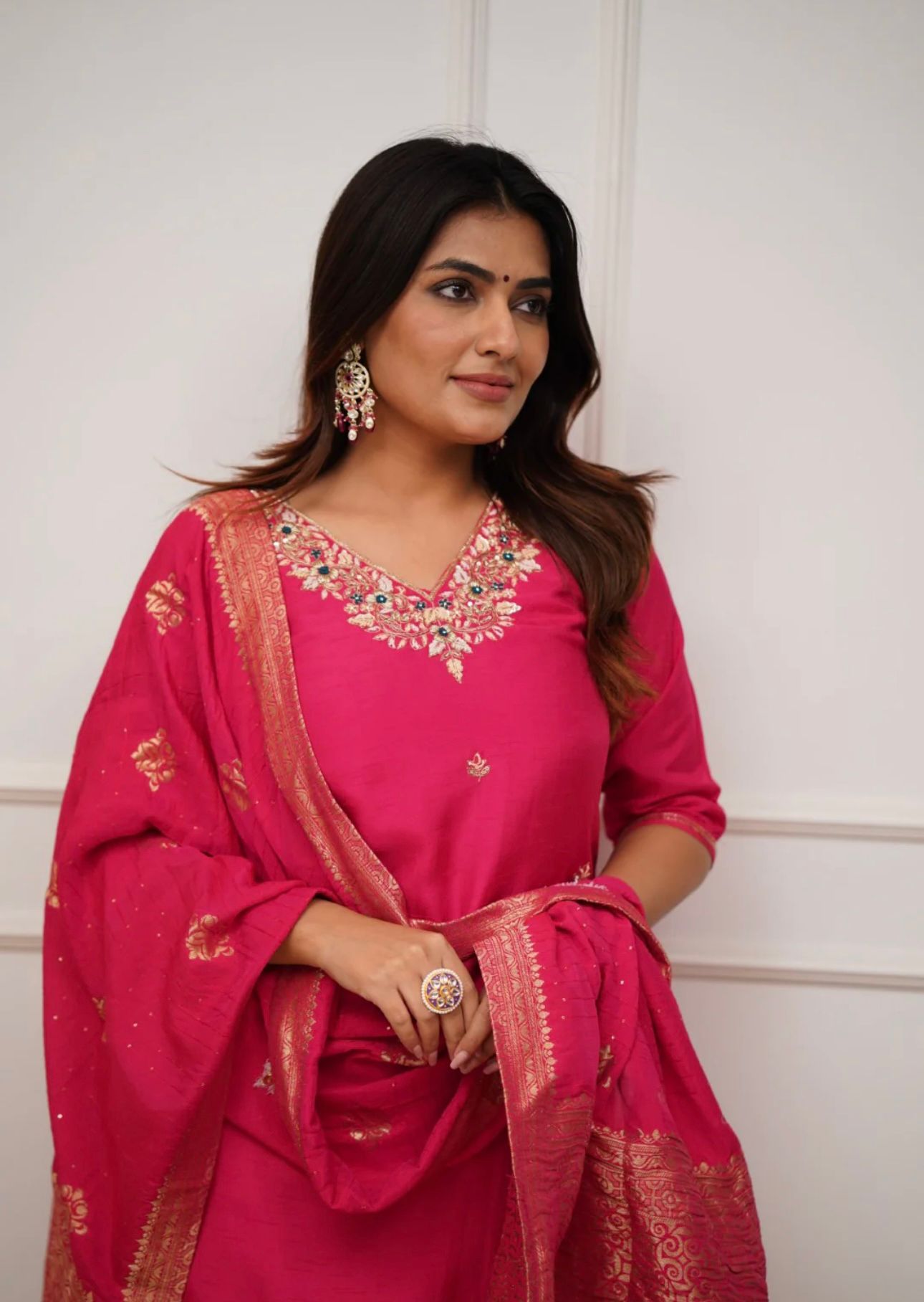 Dola silk with banarasi duppata