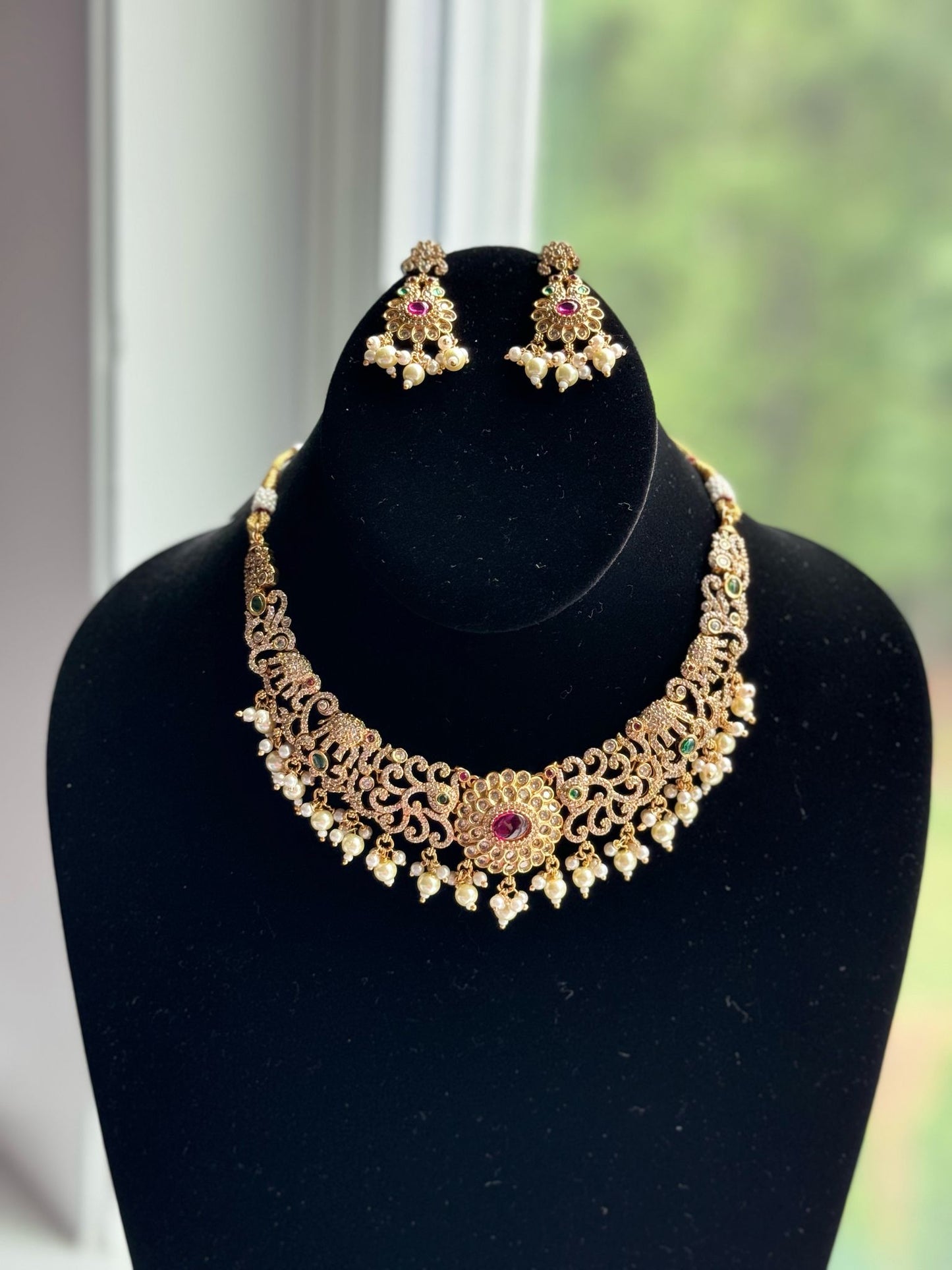 Gold Plated Designer Jewelry Set