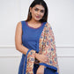 Sleeveless Kurta Plazo set with stole style dupatta